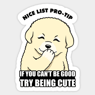 Santa Nice List Pro-Tip (version 1) Sticker